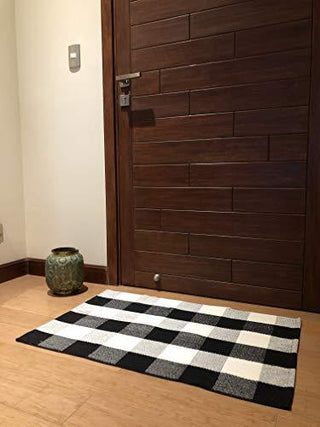 Cotton Buffalo Plaid Entryway Rugs