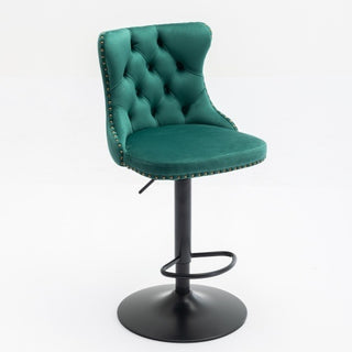 Sasha Velvet Swivel Barstools (Set Of 2)