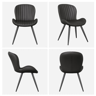 Dining Chairs Set Of 2,Modern Fabric Dining Chairs Featuring Ergonomic Backrests, Thickly Padded Cushions, And Sturdy Metal Legs