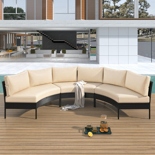 U Style 3 Piece Curved Patio Set
