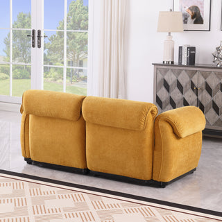 68.5 Length ,Fashionable Modular Sofa,iron Frame,chenille Sofa,yellow,Suitable For Living Room,bedroom