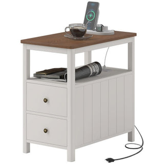 Modern End Table With Charging Station