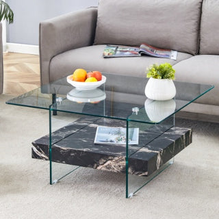 Modern Two Tier Square Coffee Table