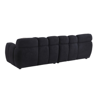 87.4 Length ,35.83inch Deepth ,human Body Structure For USA People, Marshmallow Sofa,boucle Sofa ,3 Seater, Black BOUCLE