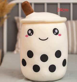 Plush Strawberry Milk Tea Cushion