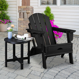 Single Layer Round Side Table (Black)