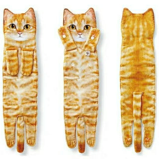 Long Cat Shaped Hand Towels