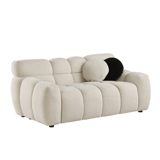 64.96 Length ,35.83inch Deepth ,human Body Structure For USA People, Marshmallow Sofa,boucle Sofa ,2 Seater, BEIGE BOUCLE