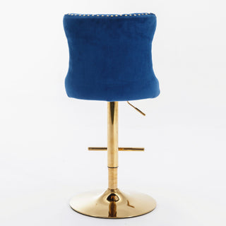 Sasha Velvet Swivel Barstools (Set of 2)