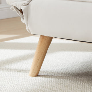 72.8 Futon Sofa Bed, Sleeper Sofa, Small Couch With Adjustable Armrests, Adjustable Recliner Sleeper Sofa Bed For Living Room, Bedroom, Apartment, Beige