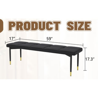 Multifunctional Black Shoe Bench with Cushion