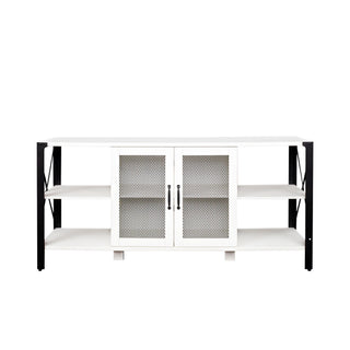 TV Stands For Living Room, Industrial TV Stand For Bedroom Furniture, Farmhouse TV Stand 80 Inch Television Stand , Modern Horizontal Wood And Metal Open Bookshelf