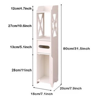 4 Tiers Modern Bathroom Furniture Cabinet Wood
