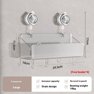 Punch-Free Triangle Bathroom Storage Rack