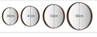 Simple Solid Wood Bathroom Hanging Mirror