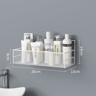 Wall-Mounted Bathroom Shelf Drill Shower
