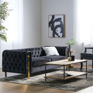 Mirod Comfy 3-seat Sofa With Tufted Back And Arm, Modern For Living Room