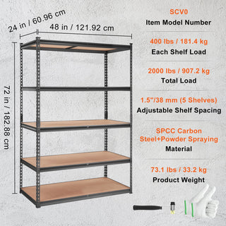 Vevor 5 Tier Storage Shelving