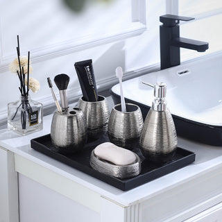 Vintage Brushed Ceramic Bathroom Set
