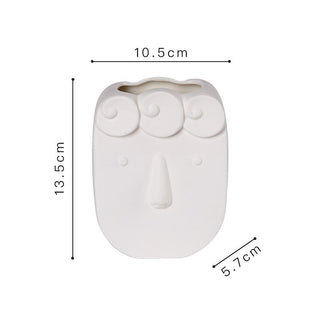 Creative Face Ceramic Vase Ornament