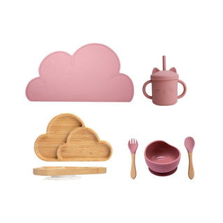 7Pcs Wooden Feeding Tableware Sets