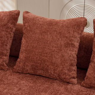 Comfy Convertible Folding Mattress Couch, Floor Sofa Bed, Chenille Floor Sofa With Armrest, Floor Sofa Lounge Couch For Living Room Bedroom Lounge Studio-Orange