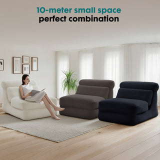 Folding Sofa Bed, Convertible Comfy Sleeper Chair With Back Support, Foldable Floor Sofa Bed Couch