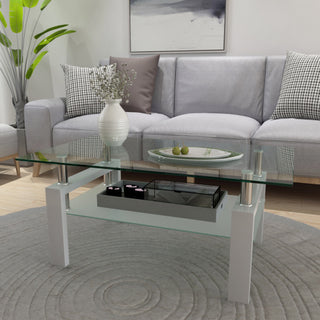 Modern Minimalist Coffee Table (White)
