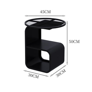 Simple Modern Round Glass Side Table