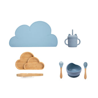 7Pcs Wooden Feeding Tableware Sets