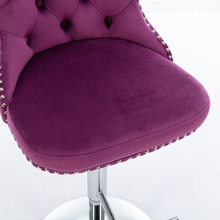 Sasha Velvet Swivel Barstools (Set Of 2)
