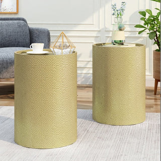 Golden Hour Metal Side Table