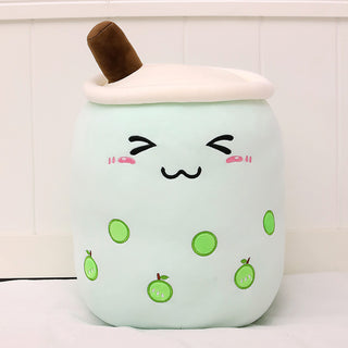 Plush Strawberry Milk Tea Cushion