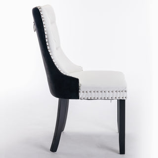 Modern Tufted Solid Wood PU  Velvet Chair