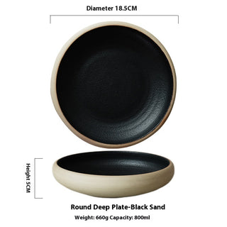 Round Hand-painted Household Dinner Plate