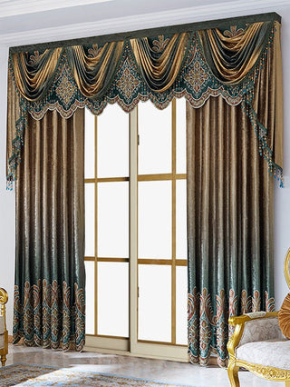 Luxurious Floral European Villa Curtains