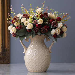 Ceramic Inlay Copper Vase