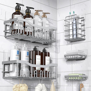 Stainless Steel Bathroom Rack Five-piece Suit