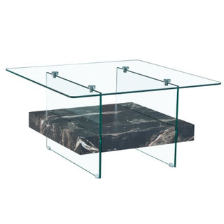 Modern Two Tier Square Coffee Table