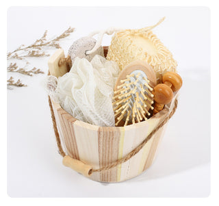 Love Wooden Barrel Bathroom Gift Set