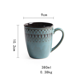 Ceramic Bowls Plates Set Retro Household