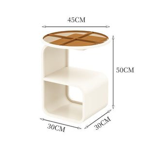 Simple Modern Round Glass Side Table