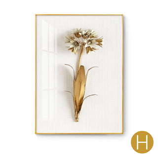 Golden flower modern decorative painting