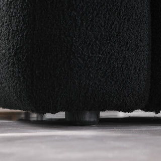 62.2length ,35.83inch Deepth ,human Body Structure For USA People, Marshmallow Sofa,boucle Sofa ,BLACK Color, 2 Seater