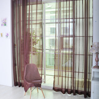 Transparent Solid Color Glass Mesh Curtains