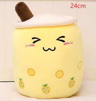 Plush Strawberry Milk Tea Cushion