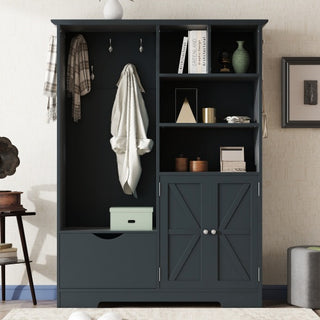 Multi-Functional Hall Tree with Storage