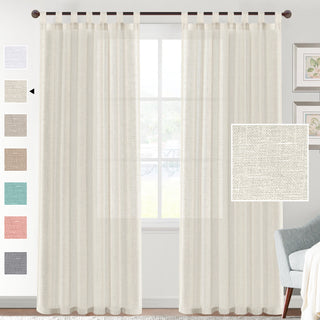Linen Yarn Transparent Window Curtain