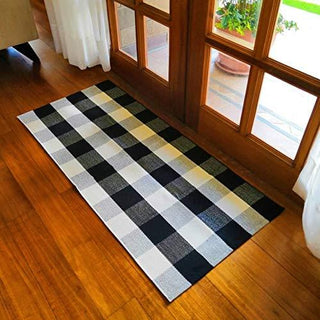 Cotton Buffalo Plaid Entryway Rugs
