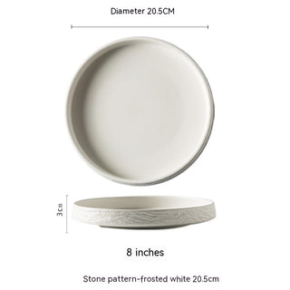 Ceramic Round Meal Tray Deep Plates
